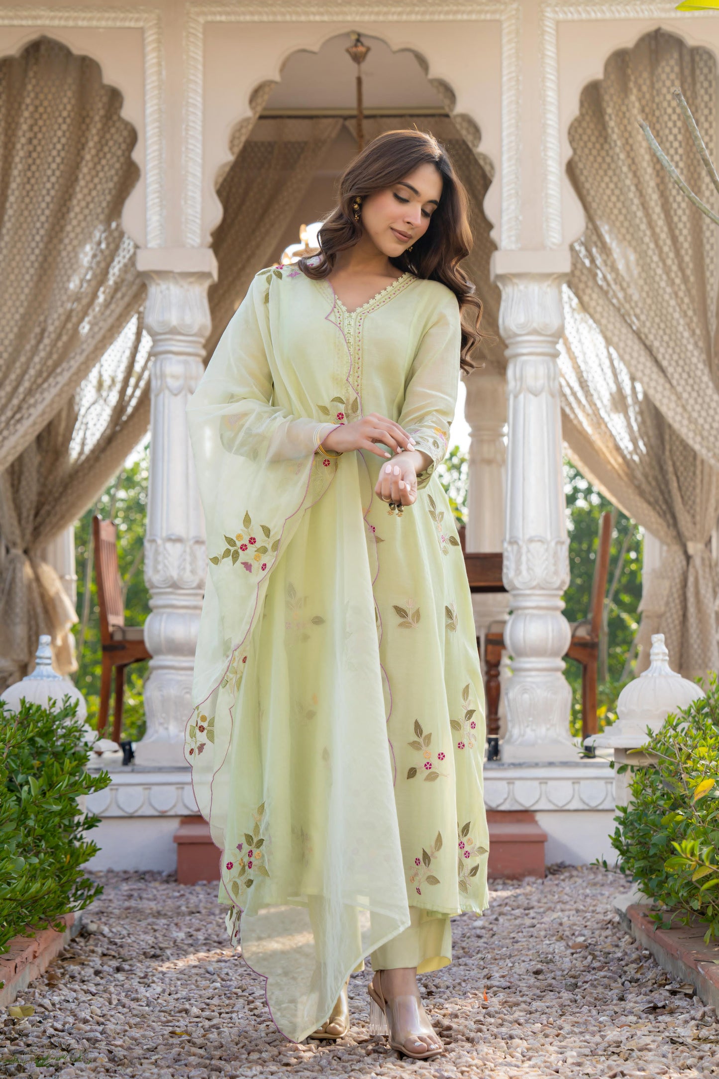 Padmini mul chanderi suit set