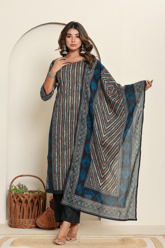pure cotton digital print top and duppata set