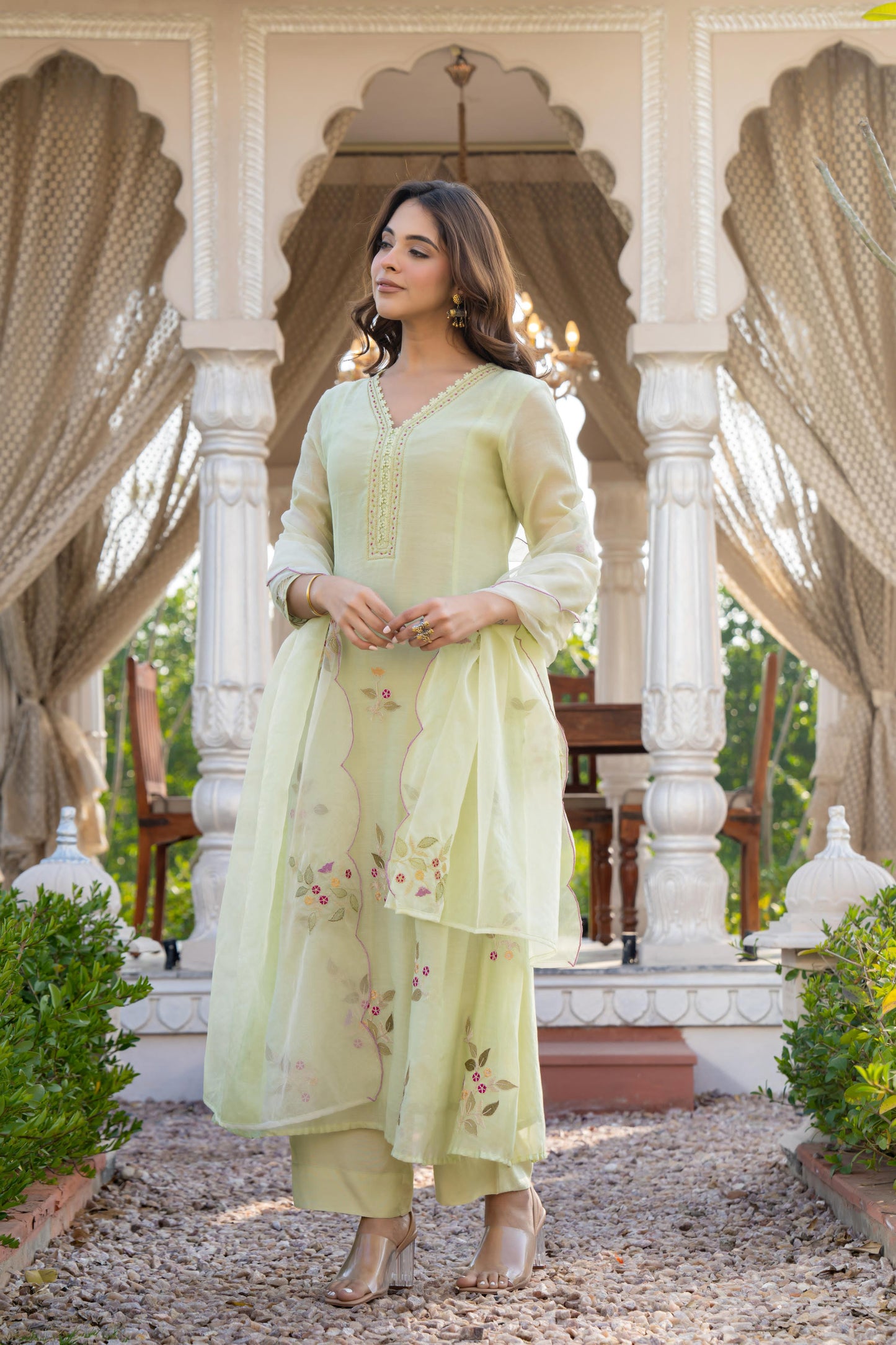 Padmini mul chanderi suit set