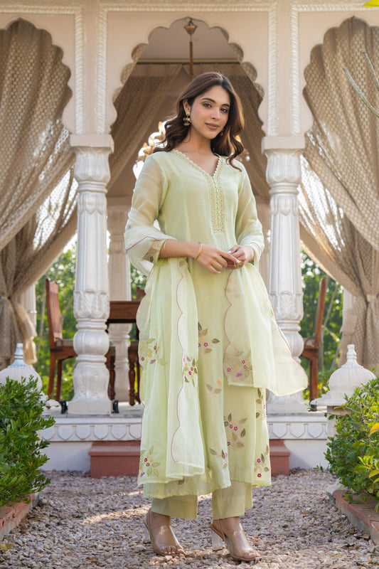 Padmini mul chanderi suit set