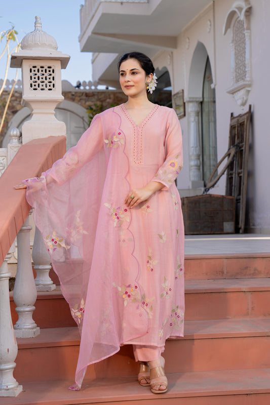 Padmini mul chanderi suit
